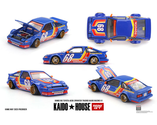 (Preorder) Kaido House 196 Toyota AE86 Sprinter Trueno Kaido Racing V1- Blue