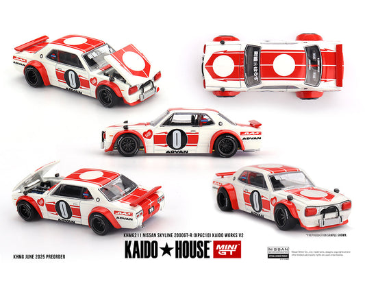 (Preorder) Kaido House 211 Nissan Skyline 2000GT-R (KPGC10) Kaido Works V2 – White