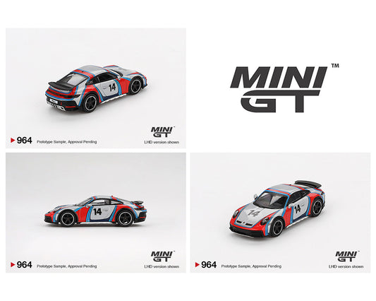 (Preorder) Mini GT 964 Porsche 911 Dakar “Rally 1974” – Ice Grey Metallic