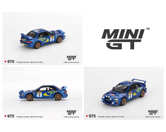 (Preorder) Mini GT 975 Subaru Impreza WRC98 1998 Rally Monte-Carlo 3rd Place #3