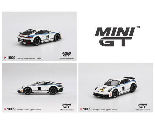 (Preorder) Mini GT 1009 Porsche 911 Dakar Rally 1974 – White