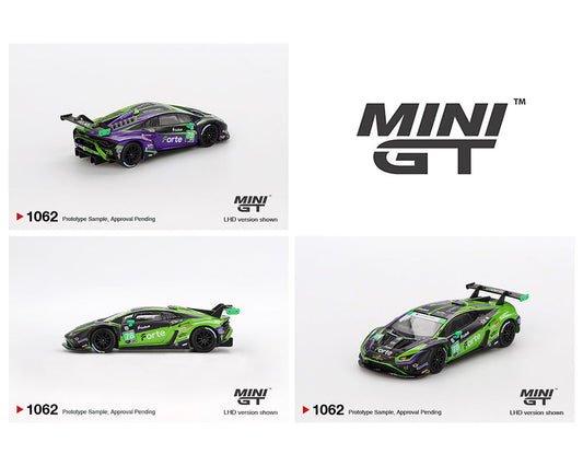 (Preorder) Mini GT 1062 Lamborghini Huracán GT3 EVO2 #78 Forte Racing 2024 IMSA Daytona 24 Hrs